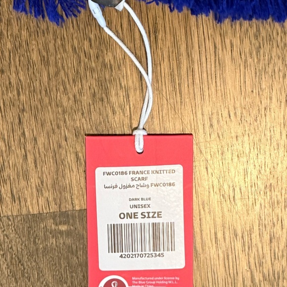 Blue and Red FIFA World Cup Scarf France Football Scarf unisex - Picture 4 of 8